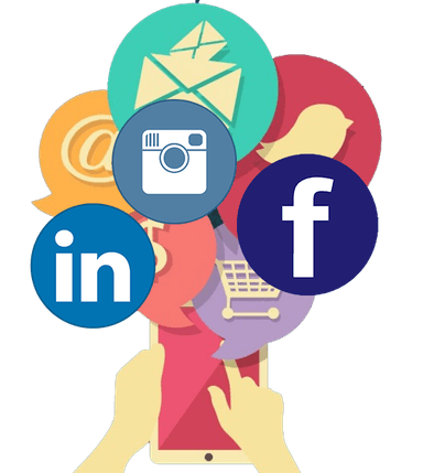 Social media marketing illustration